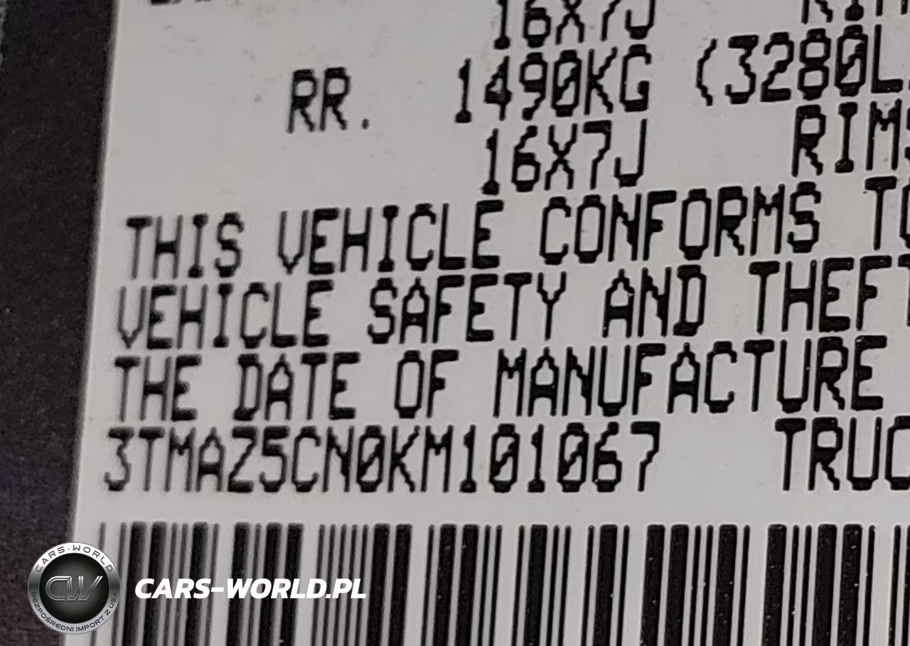2019 Toyota Tacoma Sr5 V6 VIN:3TMAZ5CN0KM101067 - 9