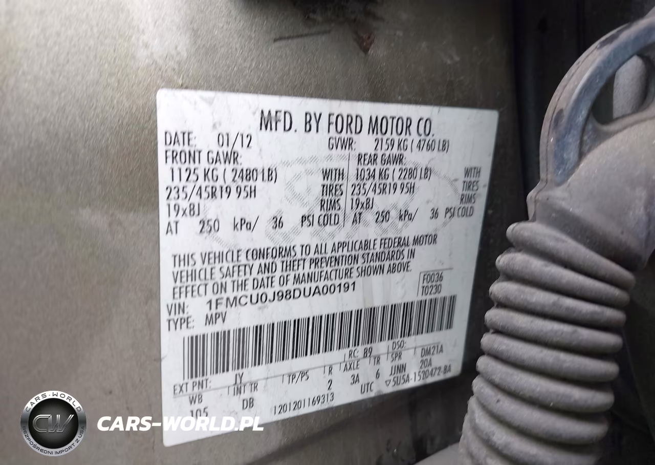 2013 Ford Escape Titanium VIN:1FMCU0J98DUA00191 - 9