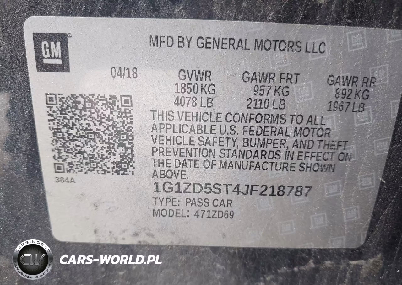 2018 Chevrolet Malibu Lt VIN:1G1ZD5ST4JF218787 - 9