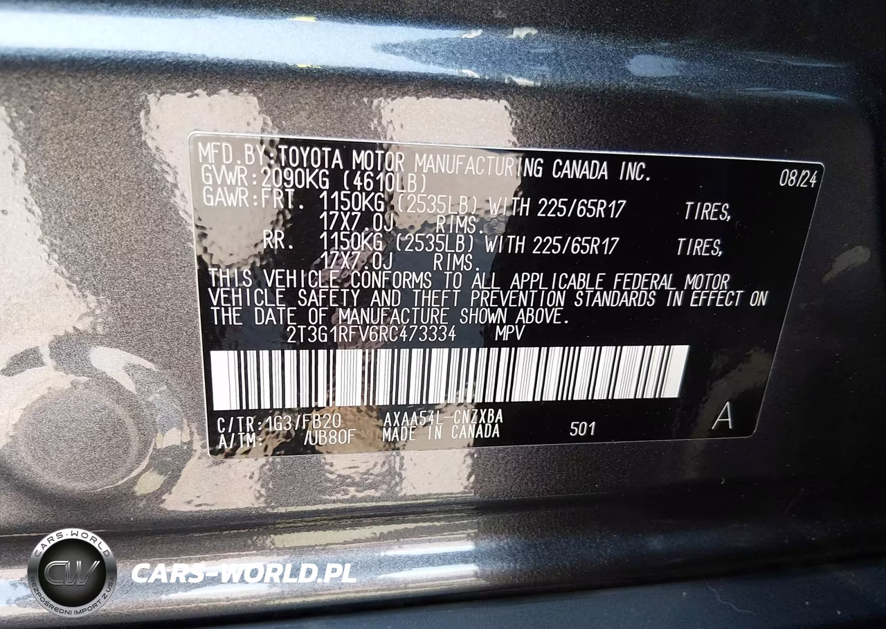 2024 Toyota Rav4 Le VIN:2T3G1RFV6RC473334 - 9