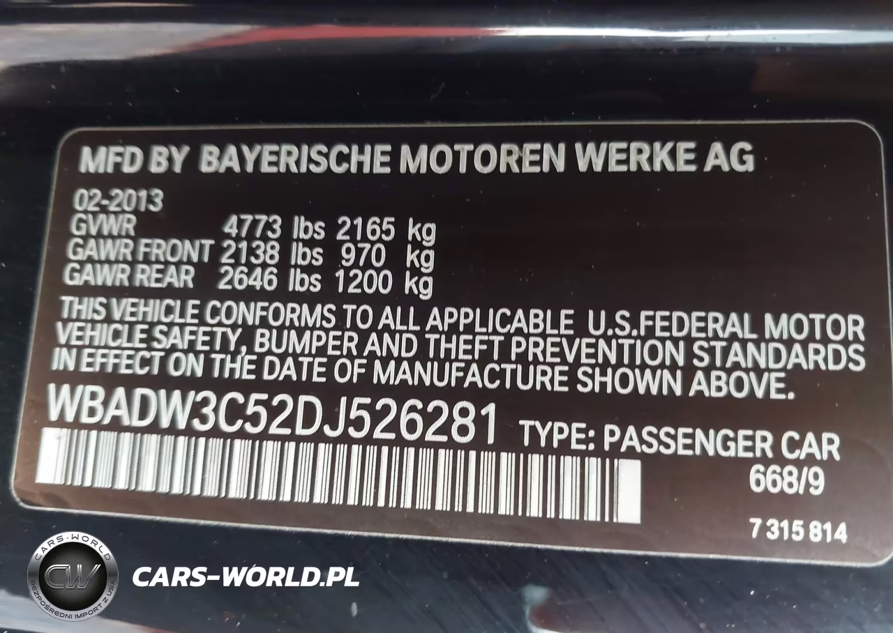 2013 BMW 328I VIN:WBADW3C52DJ526281 - 9