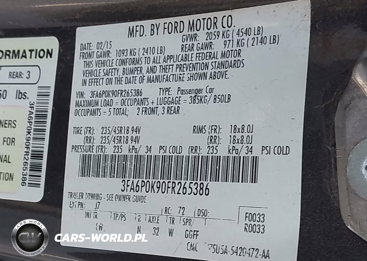 2015 Ford Fusion Titanium VIN:3FA6P0K90FR265386 - 9