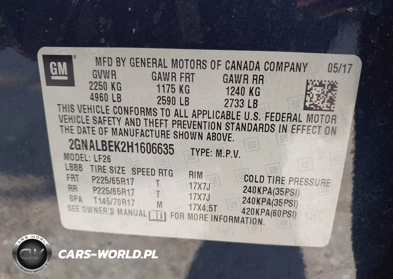 2017 Chevrolet Equinox Ls VIN:2GNALBEK2H1606635 - 9