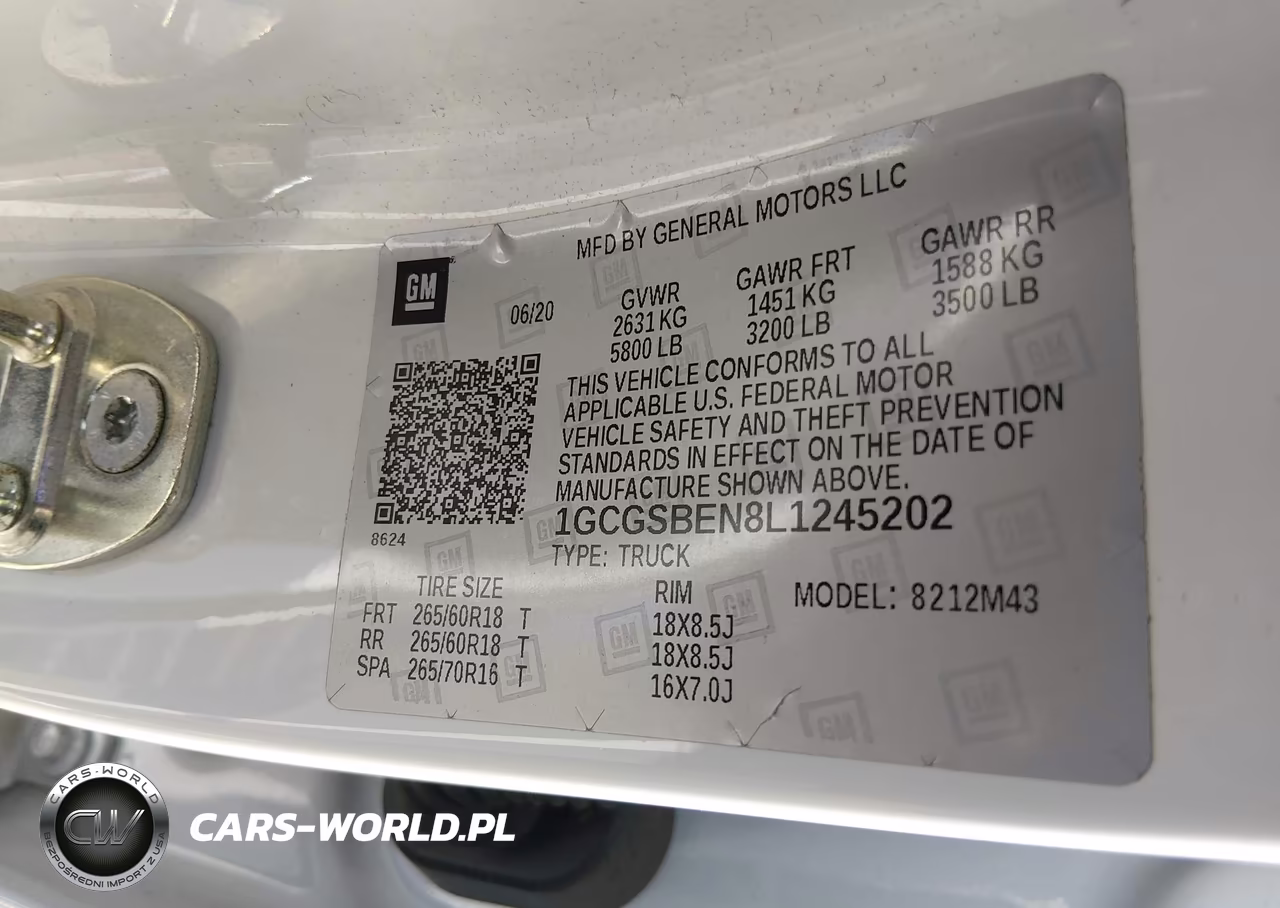 2020 Chevrolet Colorado 2Wd Short Box Wt VIN:1GCGSBEN8L1245202 - 9