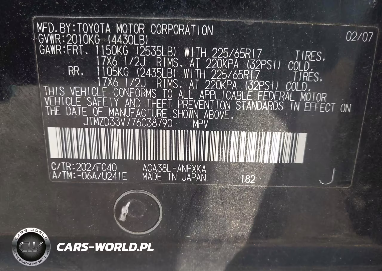 2007 Toyota Rav4 VIN:JTMZD33V776038790 - 9