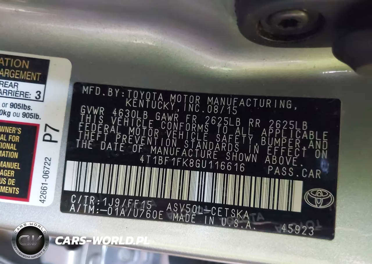 2016 Toyota Camry Se VIN:4T1BF1FK8GU116616 - 9