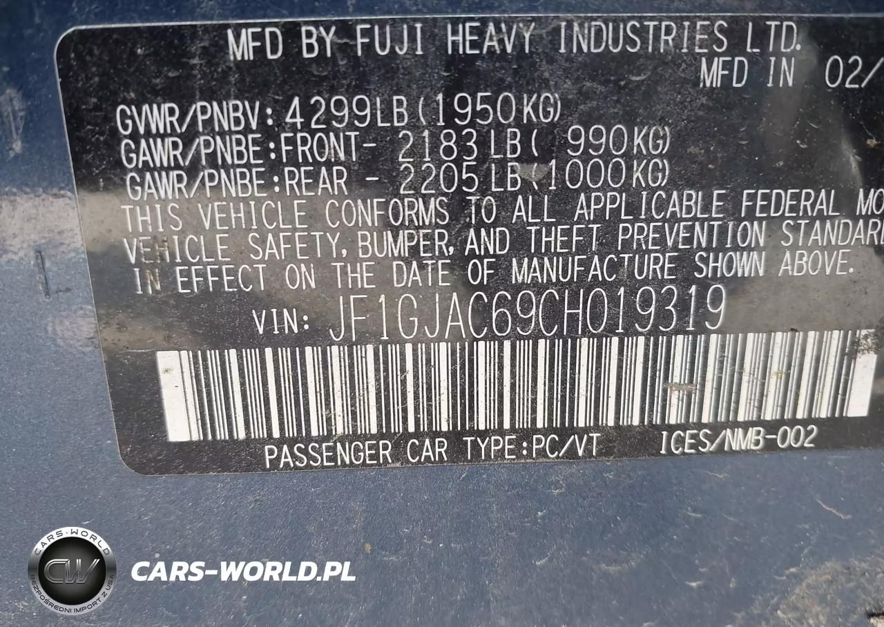 2012 Subaru Impreza 2.0I Premium VIN:JF1GJAC69CH019319 - 9