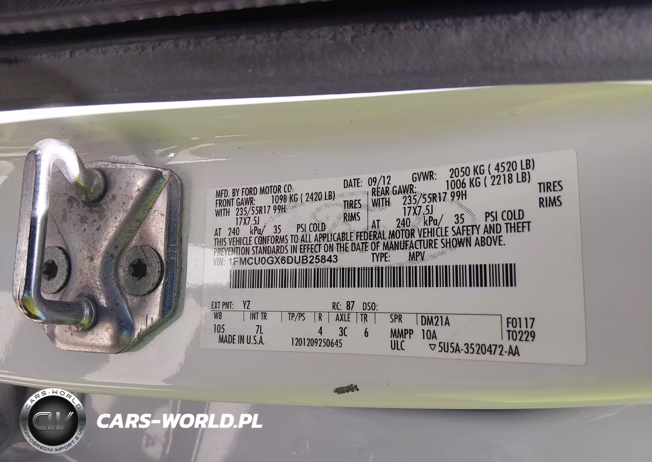 2013 Ford Escape Se VIN:1FMCU0GX6DUB25843 - 9