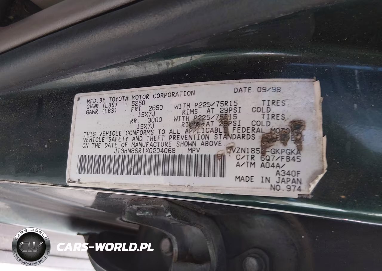 1999 Toyota 4Runner Sr5 V6 VIN:JT3HN86R1X0204068 - 9