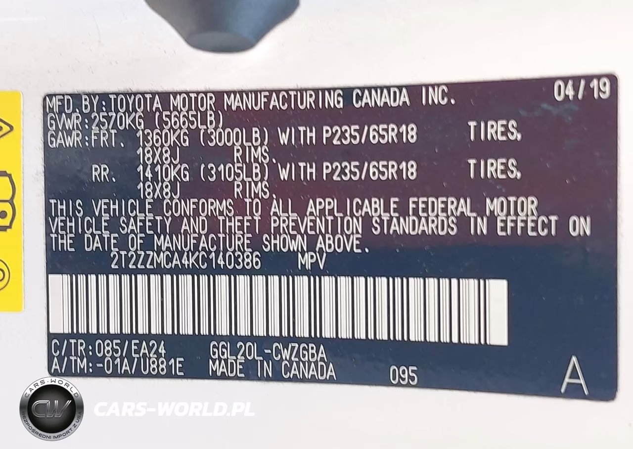 2019 Lexus Rx 350 Base VIN:2T2ZZMCA4KC140386 - 9