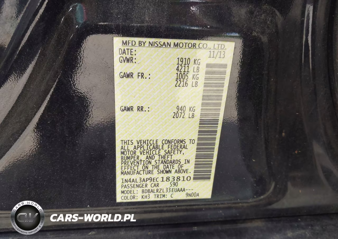 2014 Nissan Altima 2.5 S VIN:1N4AL3AP9EC183810 - 9