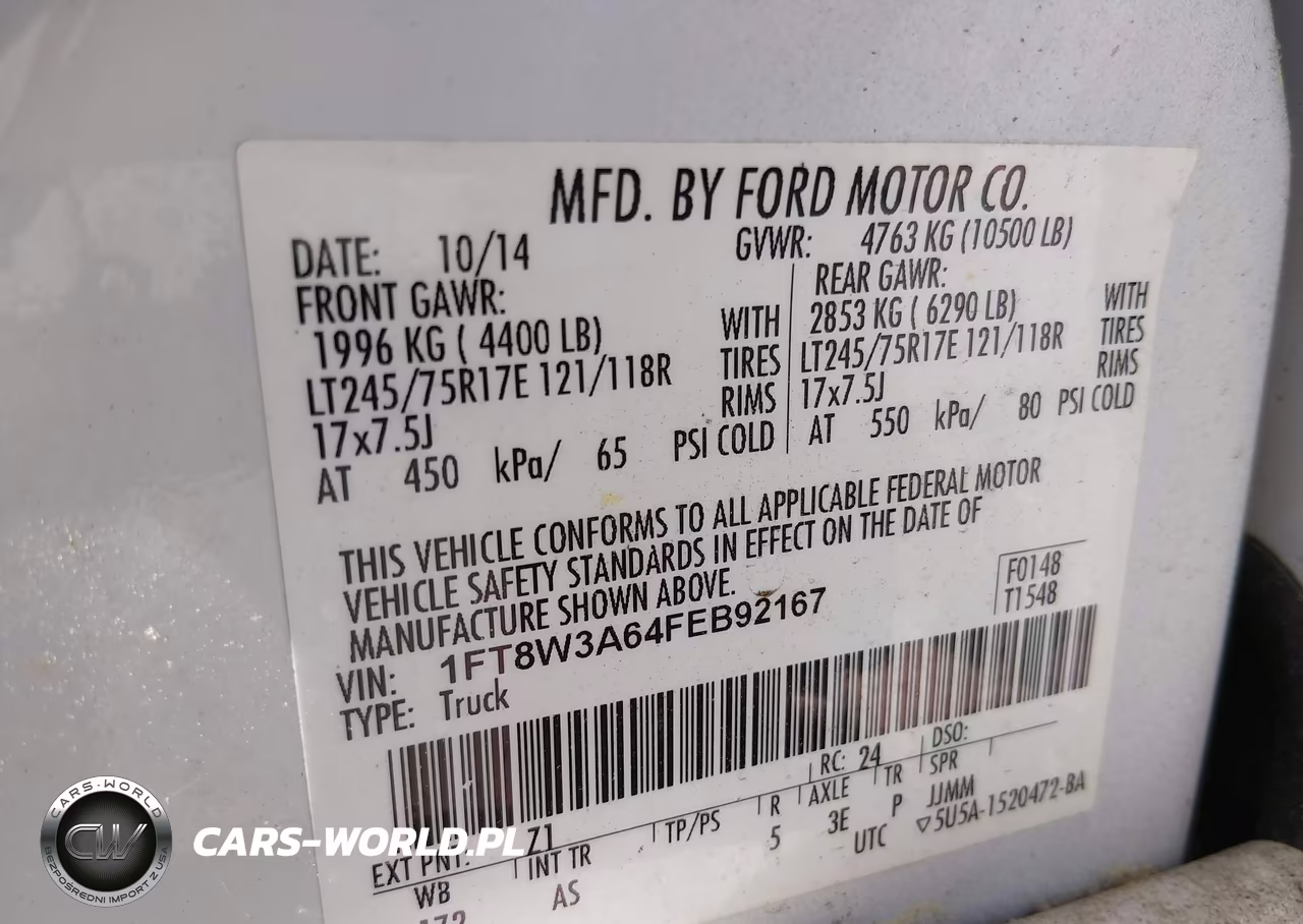 2015 Ford F-350 Xl VIN:1FT8W3A64FEB92167 - 8