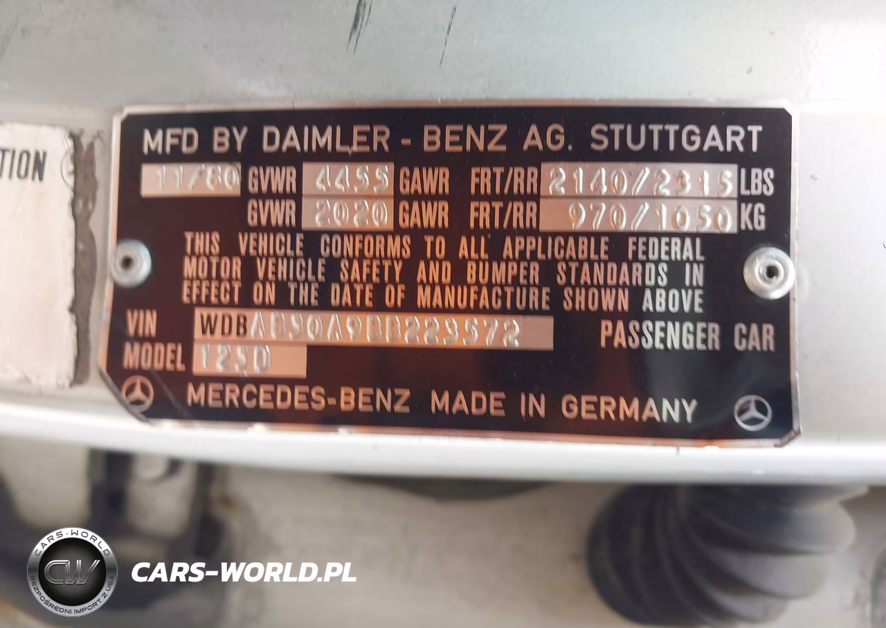 1981 Mercedes-Benz 300 D VIN:WDBAB30A9BB223572 - 9
