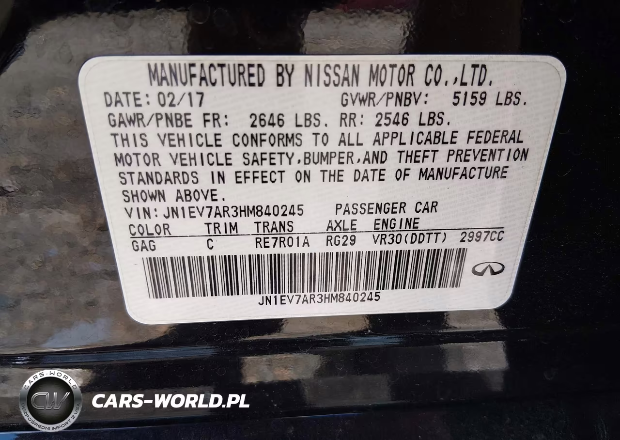 2017 Infiniti Q50 3.0T Signature Edition VIN:JN1EV7AR3HM840245 - 9