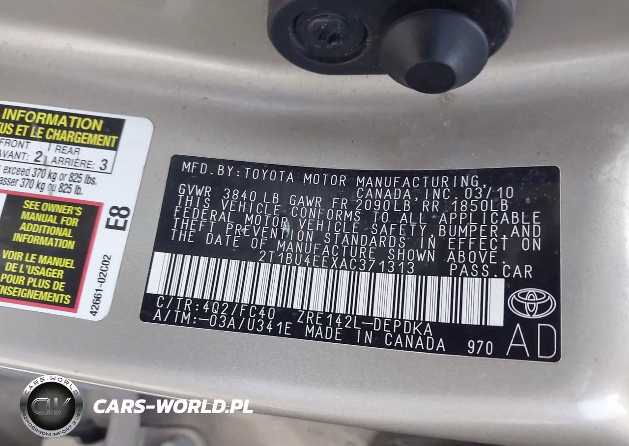 2010 Toyota Corolla Le VIN:2T1BU4EEXAC371313 - 9