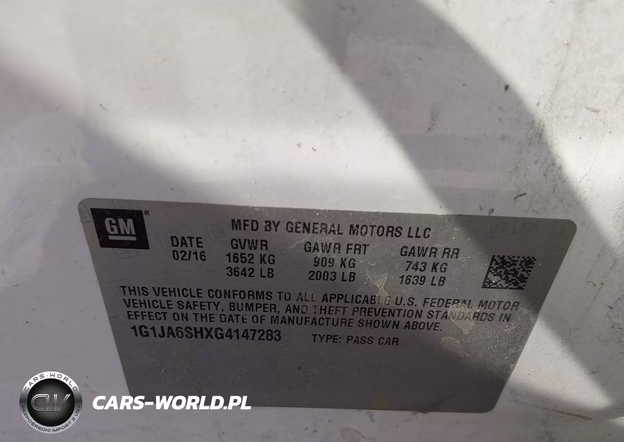 2016 Chevrolet Sonic Ls Auto VIN:1G1JA6SHXG4147283 - 9