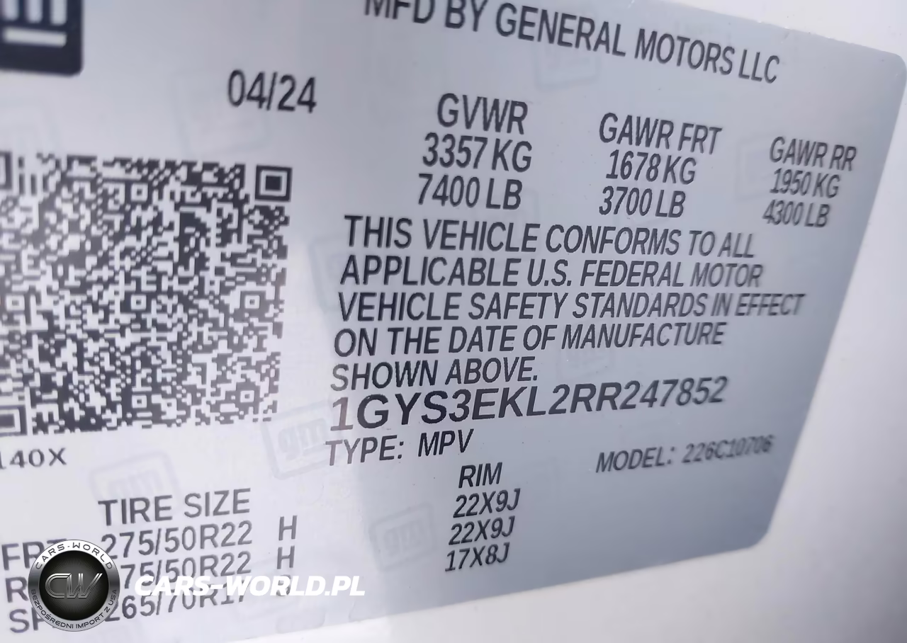 2024 Cadillac Escalade 2Wd Sport VIN:1GYS3EKL2RR247852 - 9