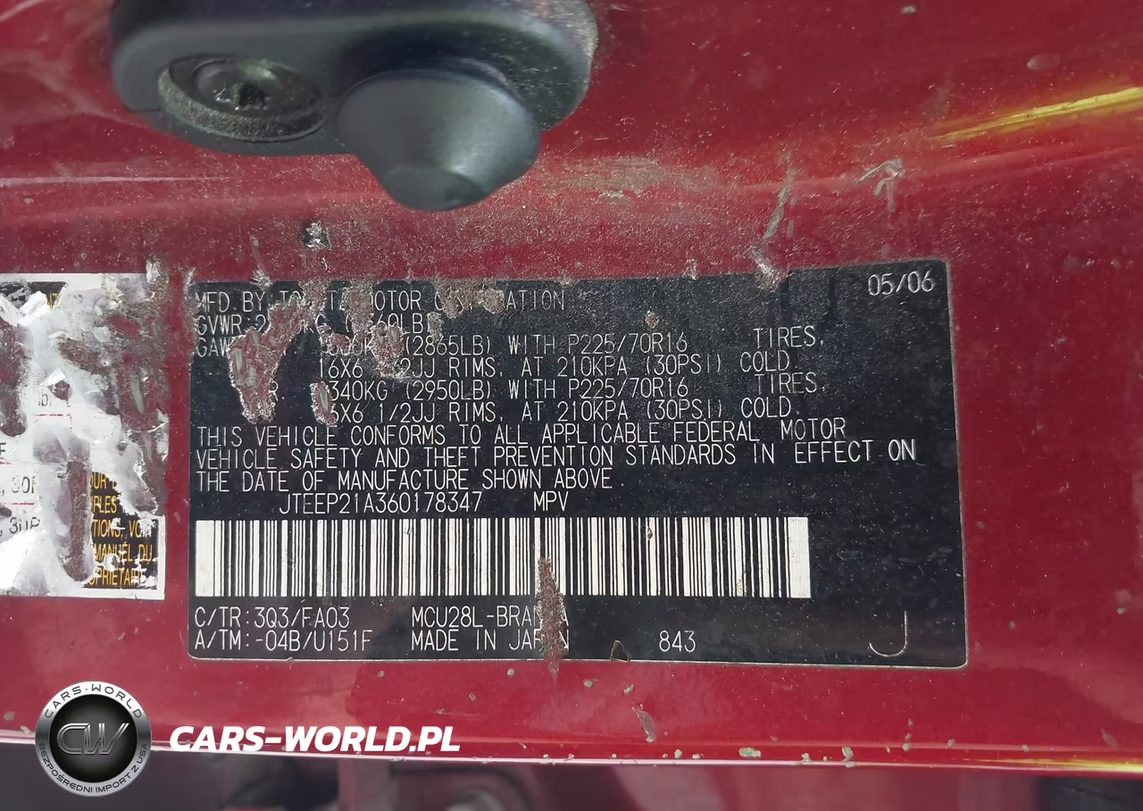 2006 Toyota Highlander V6 VIN:JTEEP21A360178347 - 9