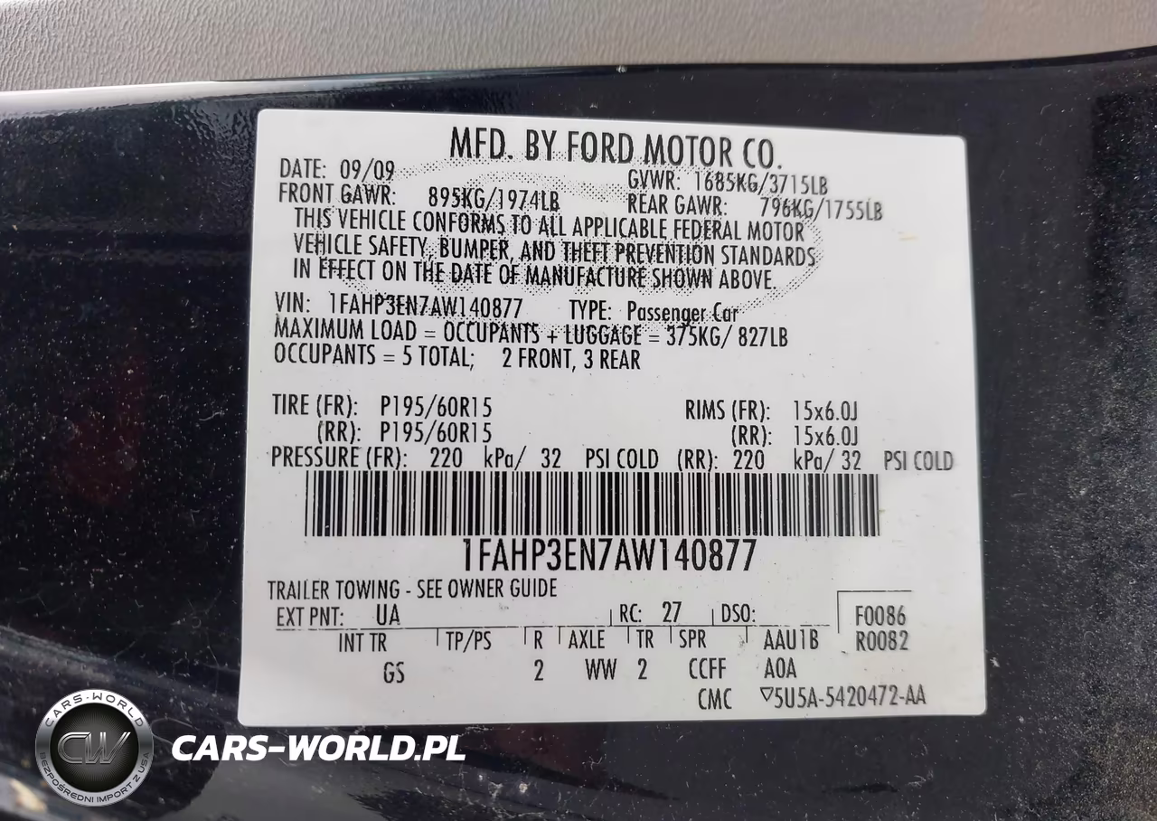 2010 Ford Focus S VIN:1FAHP3EN7AW140877 - 9