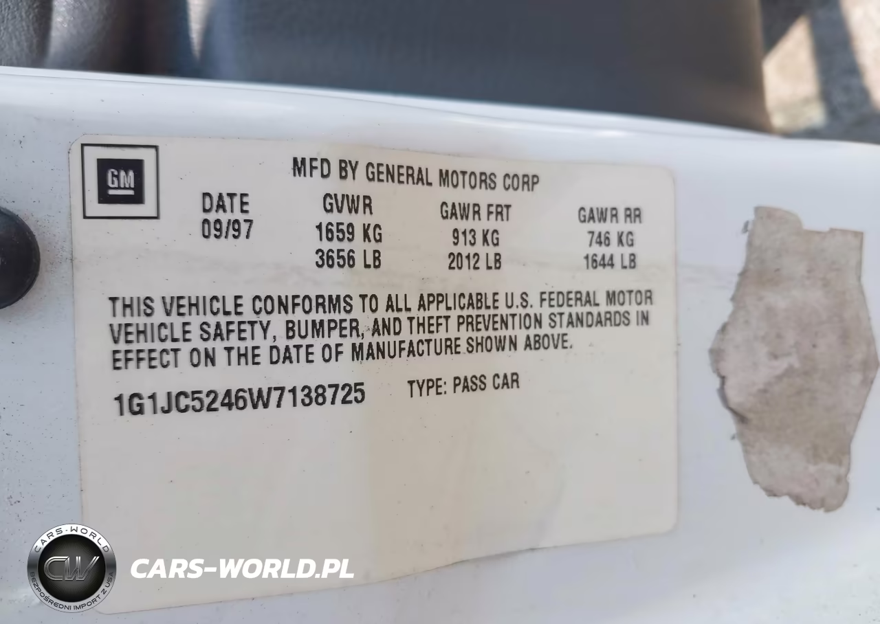 1998 Chevrolet Cavalier VIN:1G1JC5246W7138725 - 9