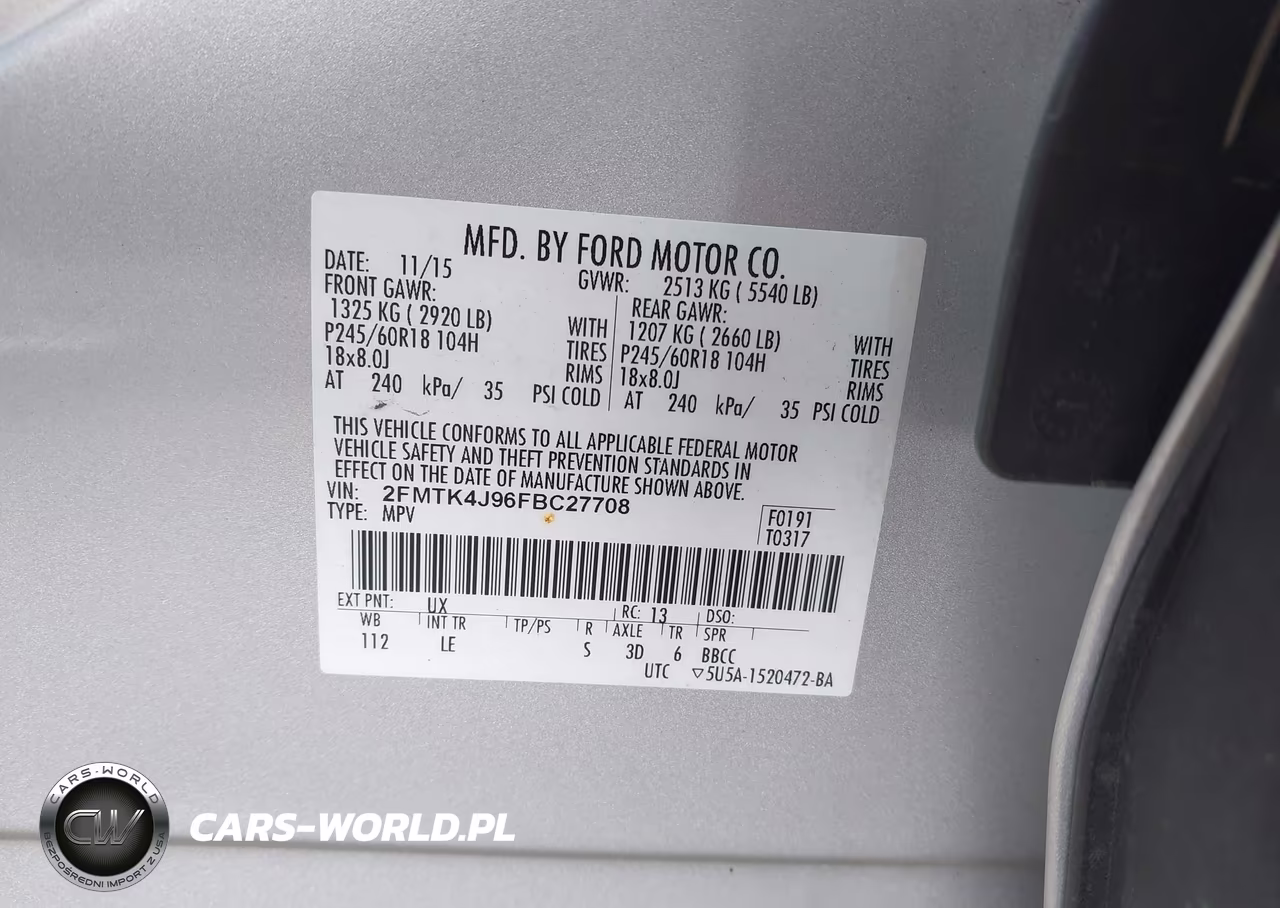 2015 Ford Edge Sel VIN:2FMTK4J96FBC27708 - 9