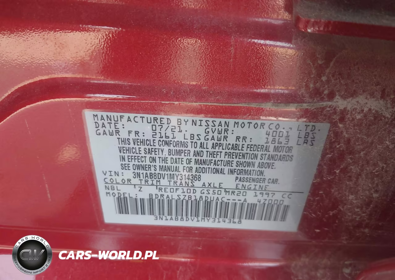2021 Nissan Sentra Sr Xtronic Cvt VIN:3N1AB8DV1MY314368 - 9