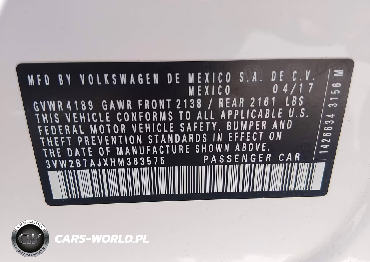 2017 Volkswagen Jetta 1.4T S VIN:3VW2B7AJXHM363575 - 9