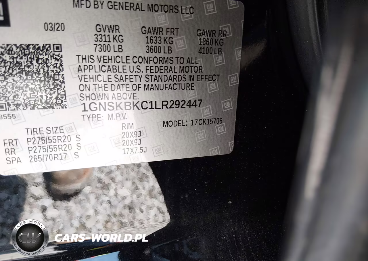 2020 Chevrolet Tahoe 4Wd Lt VIN:1GNSKBKC1LR292447 - 9