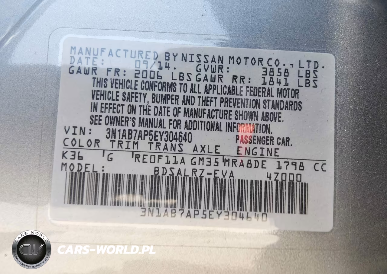 2014 Nissan Sentra Sr VIN:3N1AB7AP5EY304640 - 9