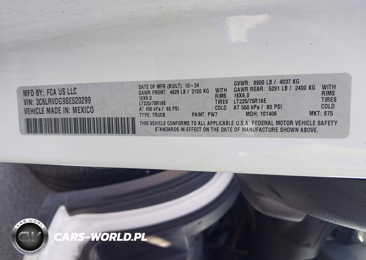 2025 Ram Promaster 2500 Tradesman High Roof 159 Wb W-Pass Seat VIN:3C6LRVDG9SE520299 - 9