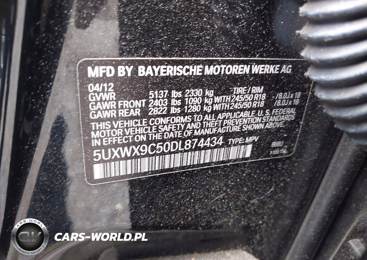 2013 BMW X3 xDrive28I VIN:5UXWX9C50DL874434 - 9