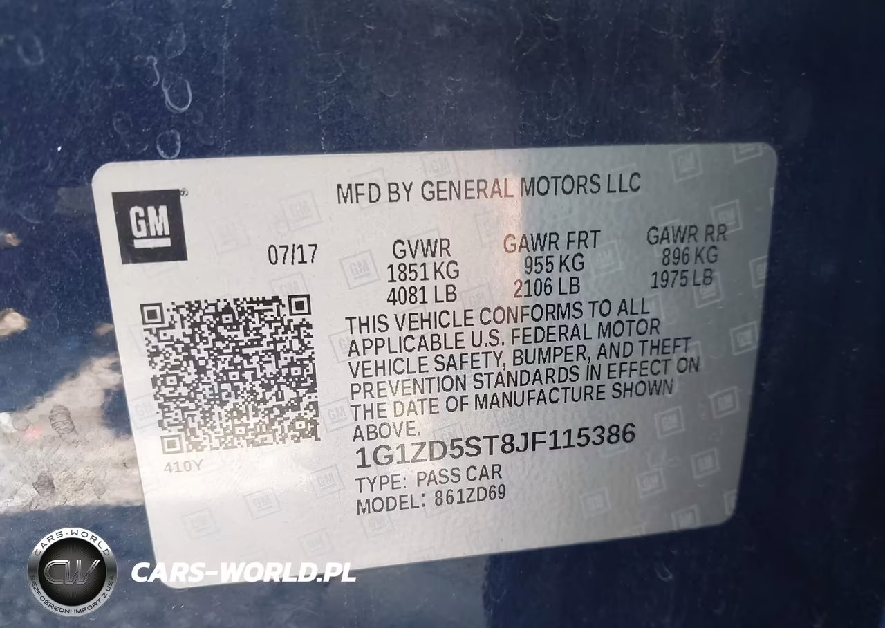 2018 Chevrolet Malibu Lt VIN:1G1ZD5ST8JF115386 - 9