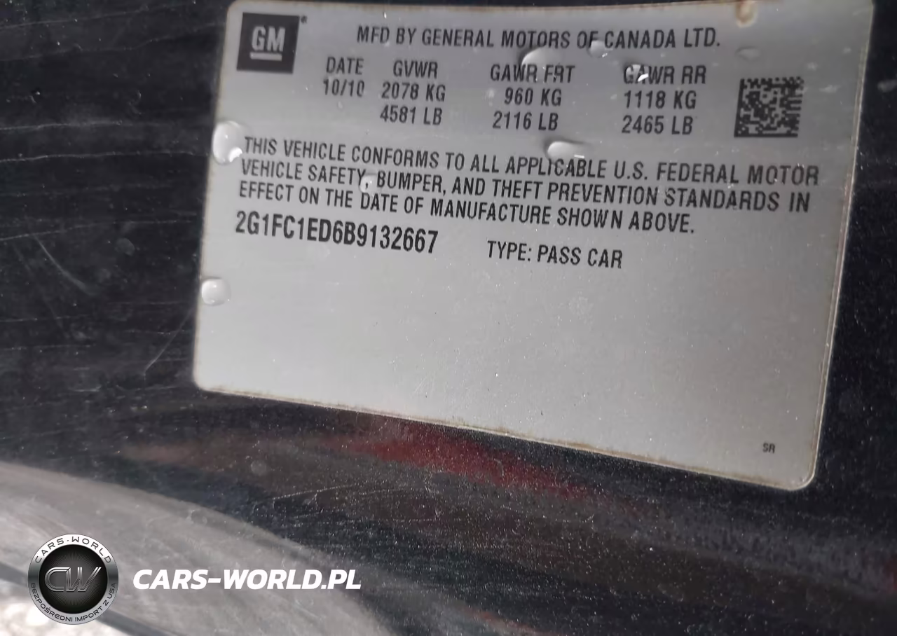 2011 Chevrolet Camaro 2Lt VIN:2G1FC1ED6B9132667 - 9