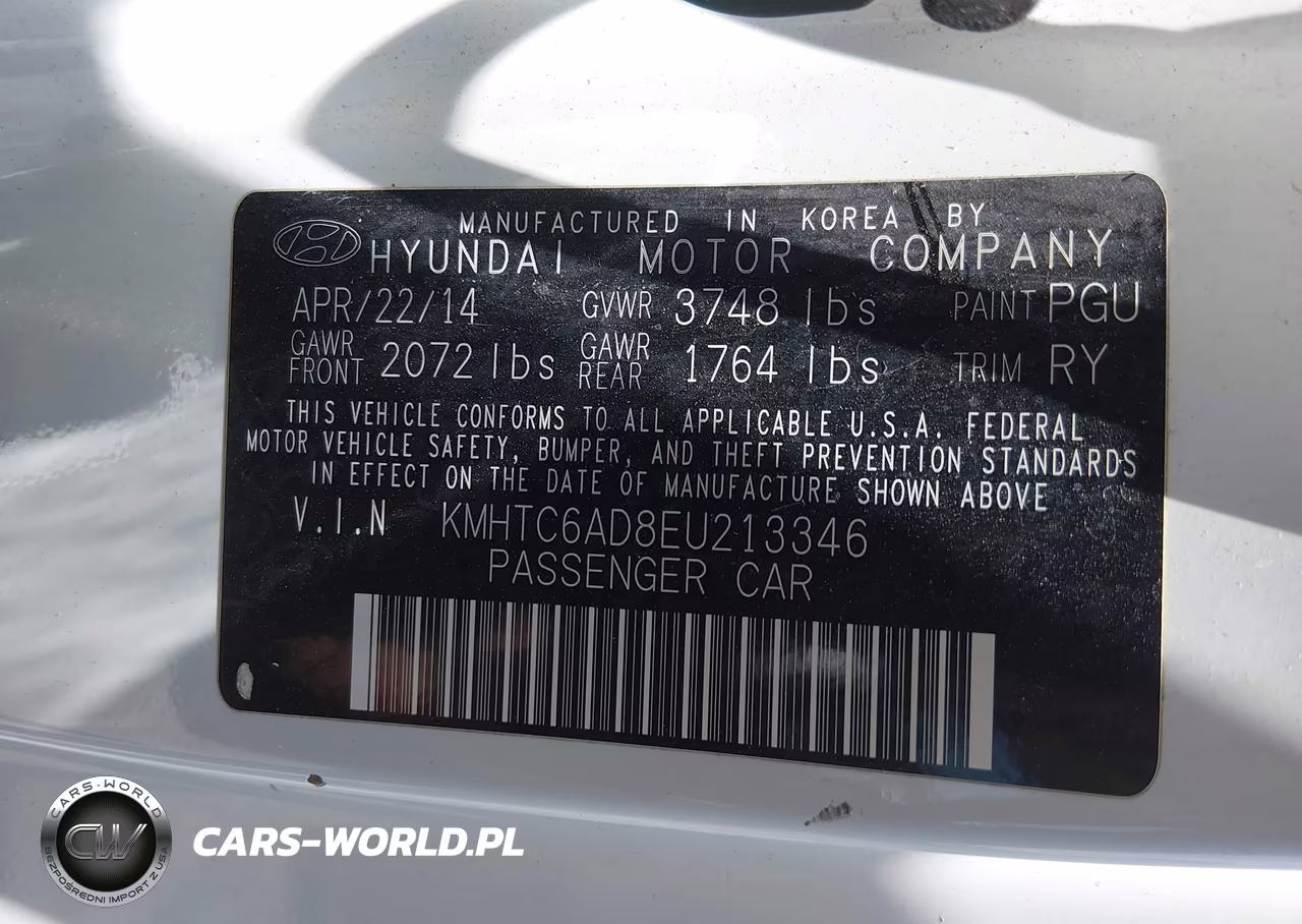 2014 Hyundai Veloster Base W-Gray VIN:KMHTC6AD8EU213346 - 9