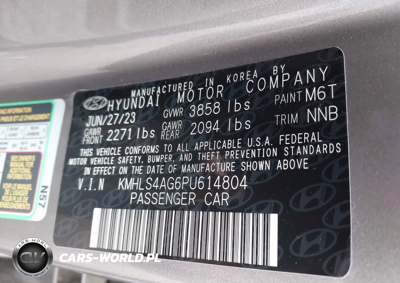 2023 Hyundai Elantra Sel VIN:KMHLS4AG6PU614804 - 9