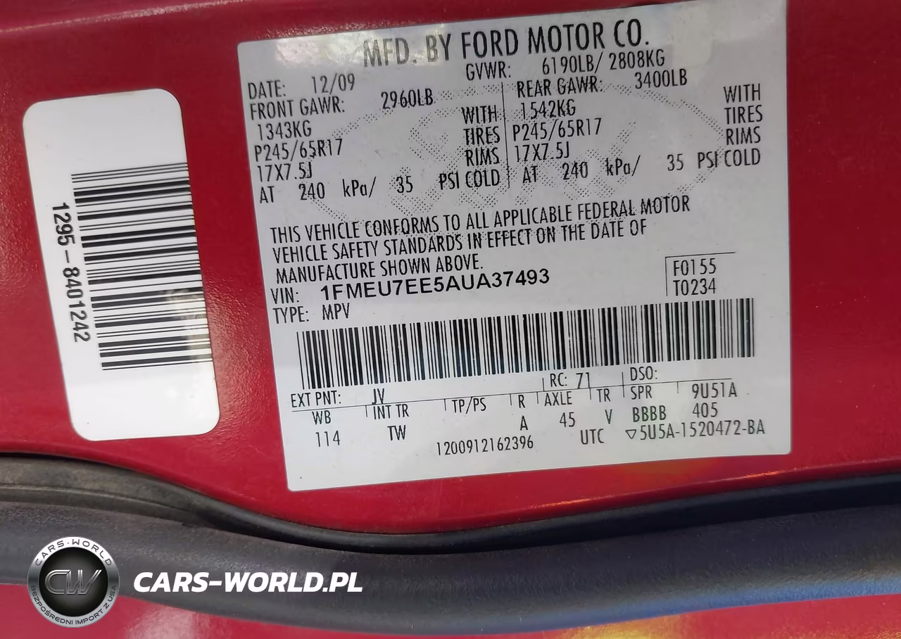 2010 Ford Explorer Eddie Bauer VIN:1FMEU7EE5AUA37493 - 9