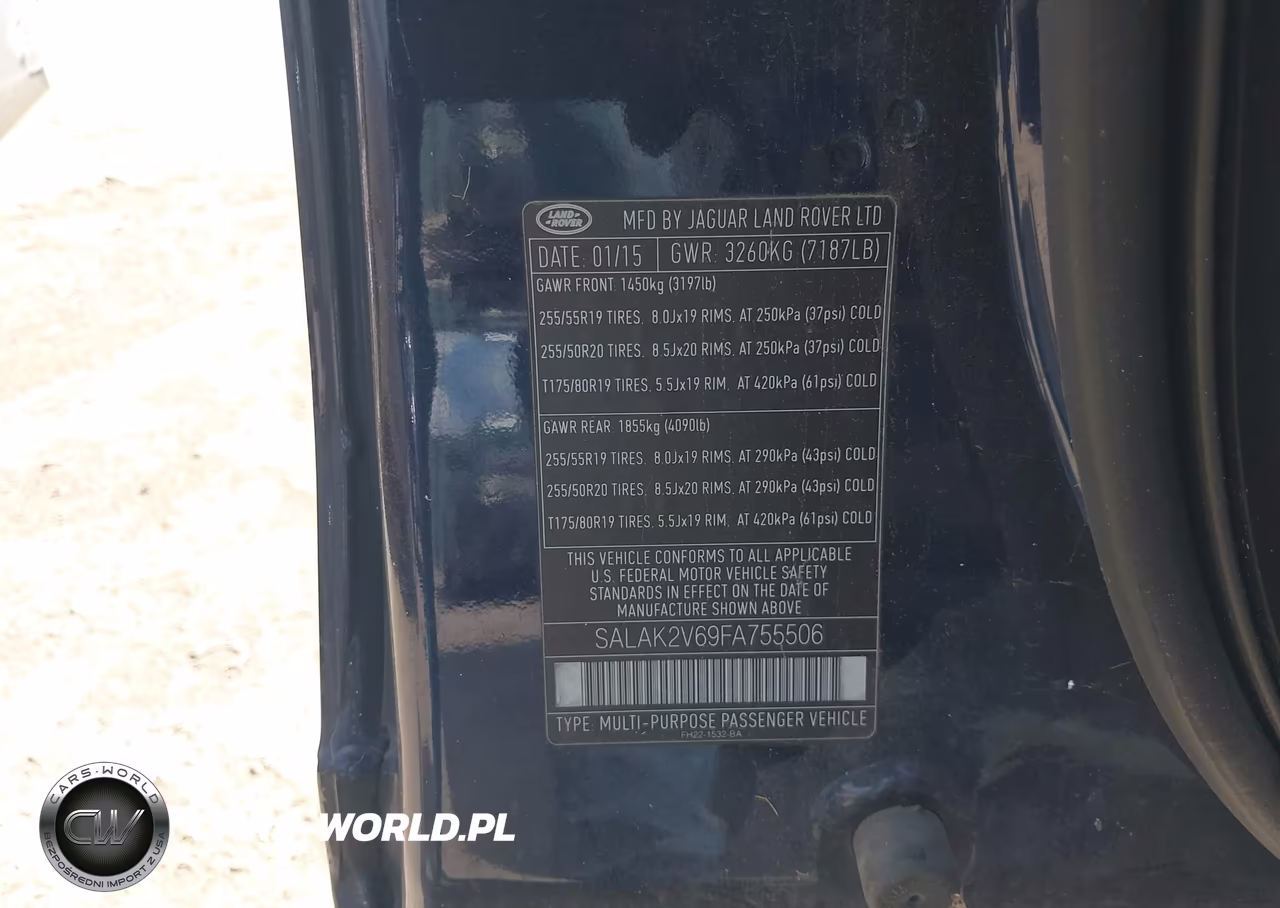 2015 Land Rover Lr4 VIN:SALAK2V69FA755506 - 9