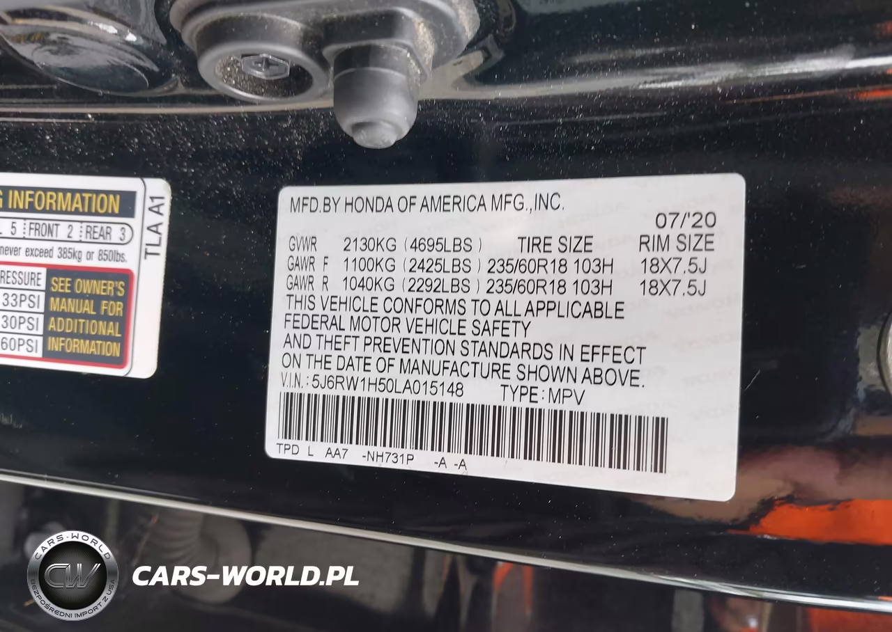 2020 Honda Cr-V 2Wd Ex VIN:5J6RW1H50LA015148 - 9