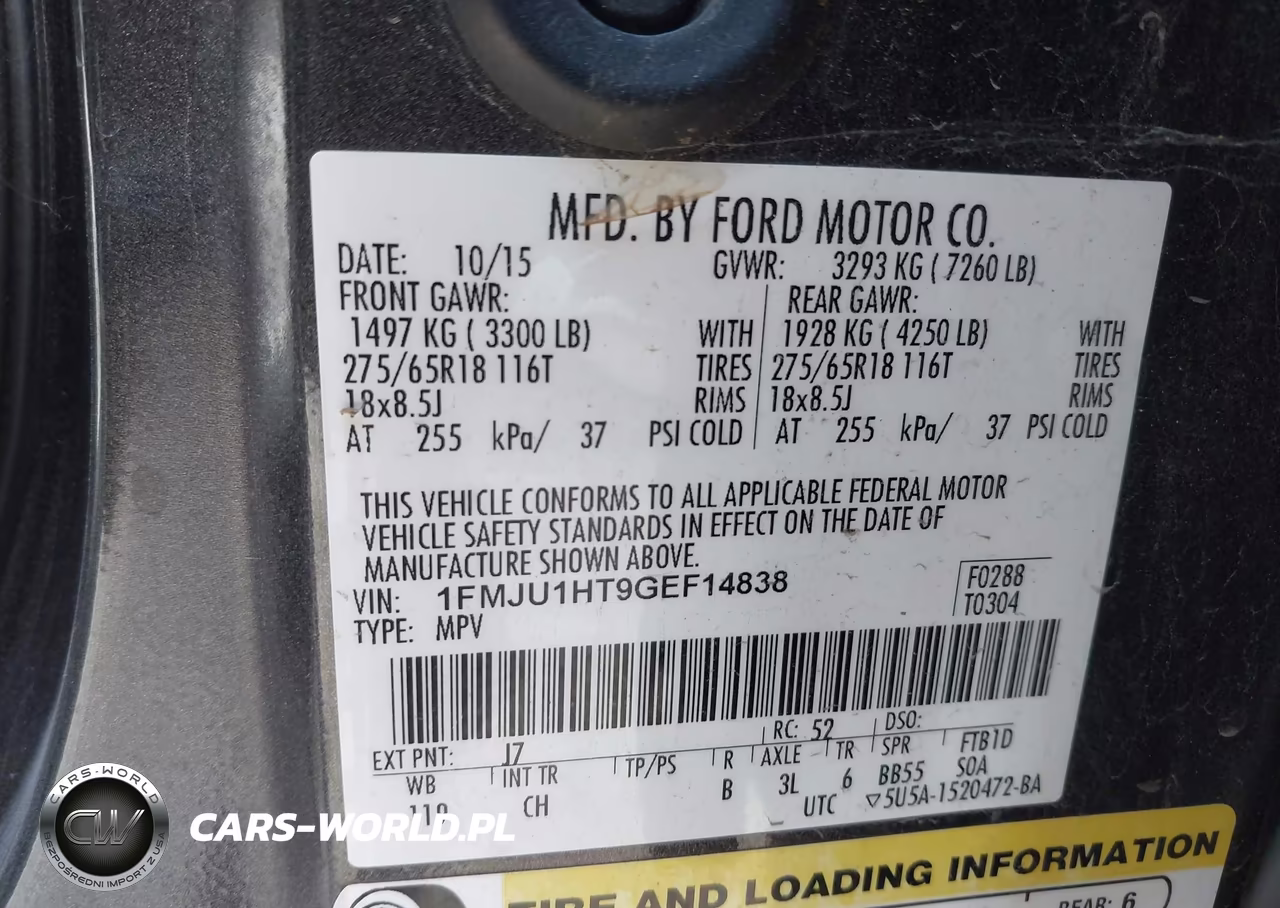 2016 Ford Expedition Xlt VIN:1FMJU1HT9GEF14838 - 9