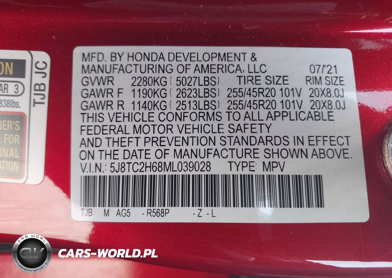 2021 Acura Rdx A-Spec Package VIN:5J8TC2H68ML039028 - 9