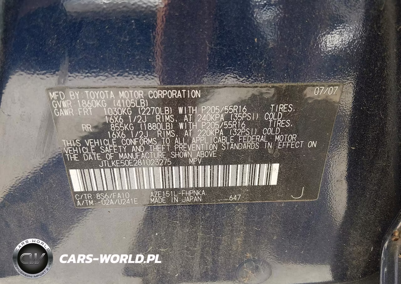 2008 Scion Xb VIN:JTLKE50E281023275 - 9