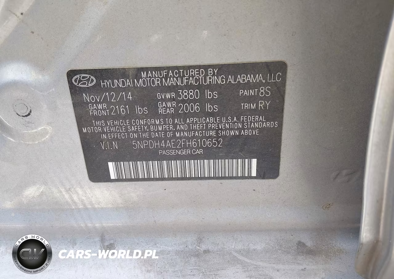 2015 Hyundai Elantra Se VIN:5NPDH4AE2FH610652 - 9
