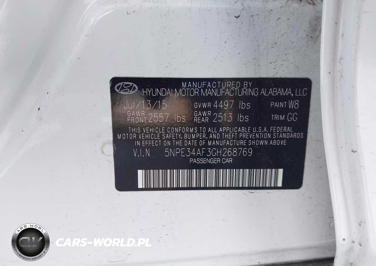 2016 Hyundai Sonata Sport VIN:5NPE34AF3GH268769 - 9