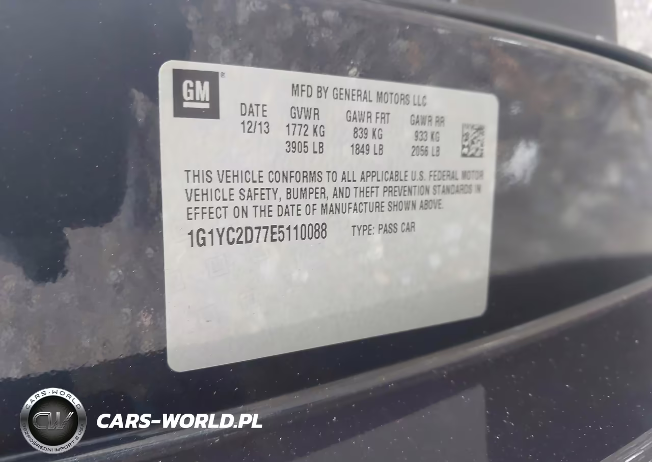 2014 Chevrolet Corvette Stingray VIN:1G1YC2D77E5110088 - 9