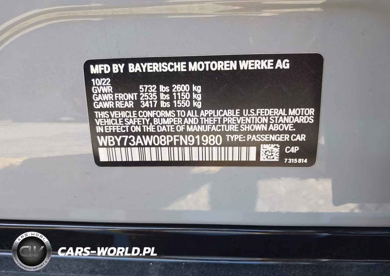 2023 BMW I4 Edrive40 VIN:WBY73AW08PFN91980 - 9