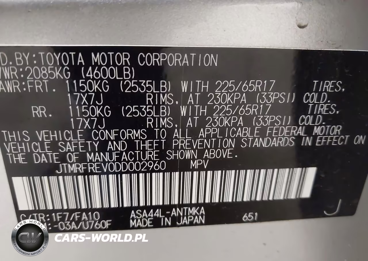 2013 Toyota Rav4 Xle VIN:JTMRFREV0DD002960 - 9