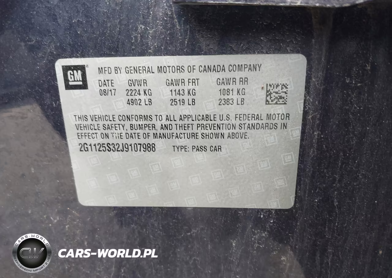 2018 Chevrolet Impala 2Lz VIN:2G1125S32J9107988 - 9