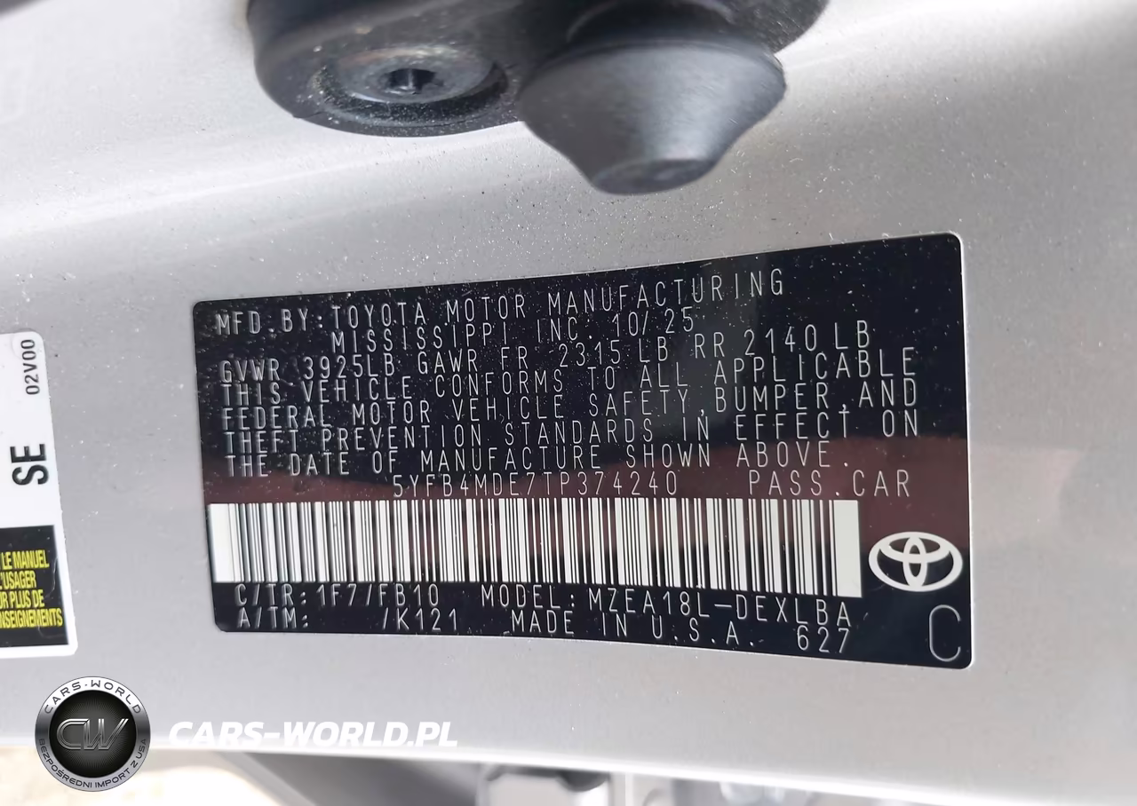 2026 Toyota Corolla Le VIN:5YFB4MDE7TP374240 - 9