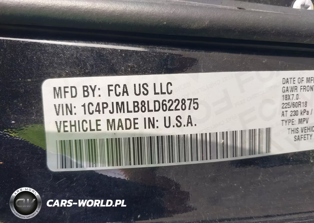 2020 Jeep Cherokee Altitude 4X4 VIN:1C4PJMLB8LD622875 - 9
