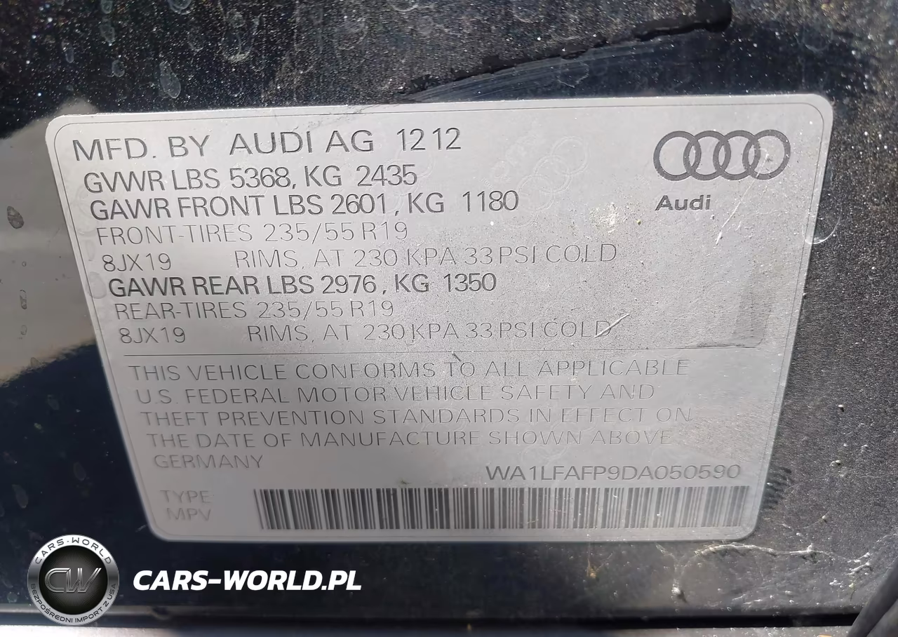 2013 Audi Q5 2.0T Premium VIN:WA1LFAFP9DA050590 - 9